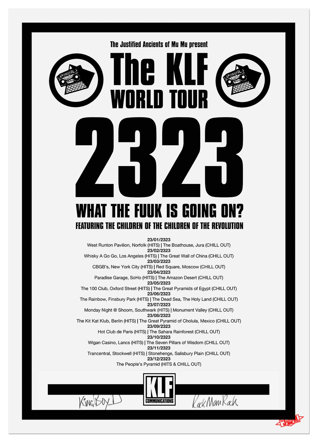 The KLF 2323 World Tour Poster