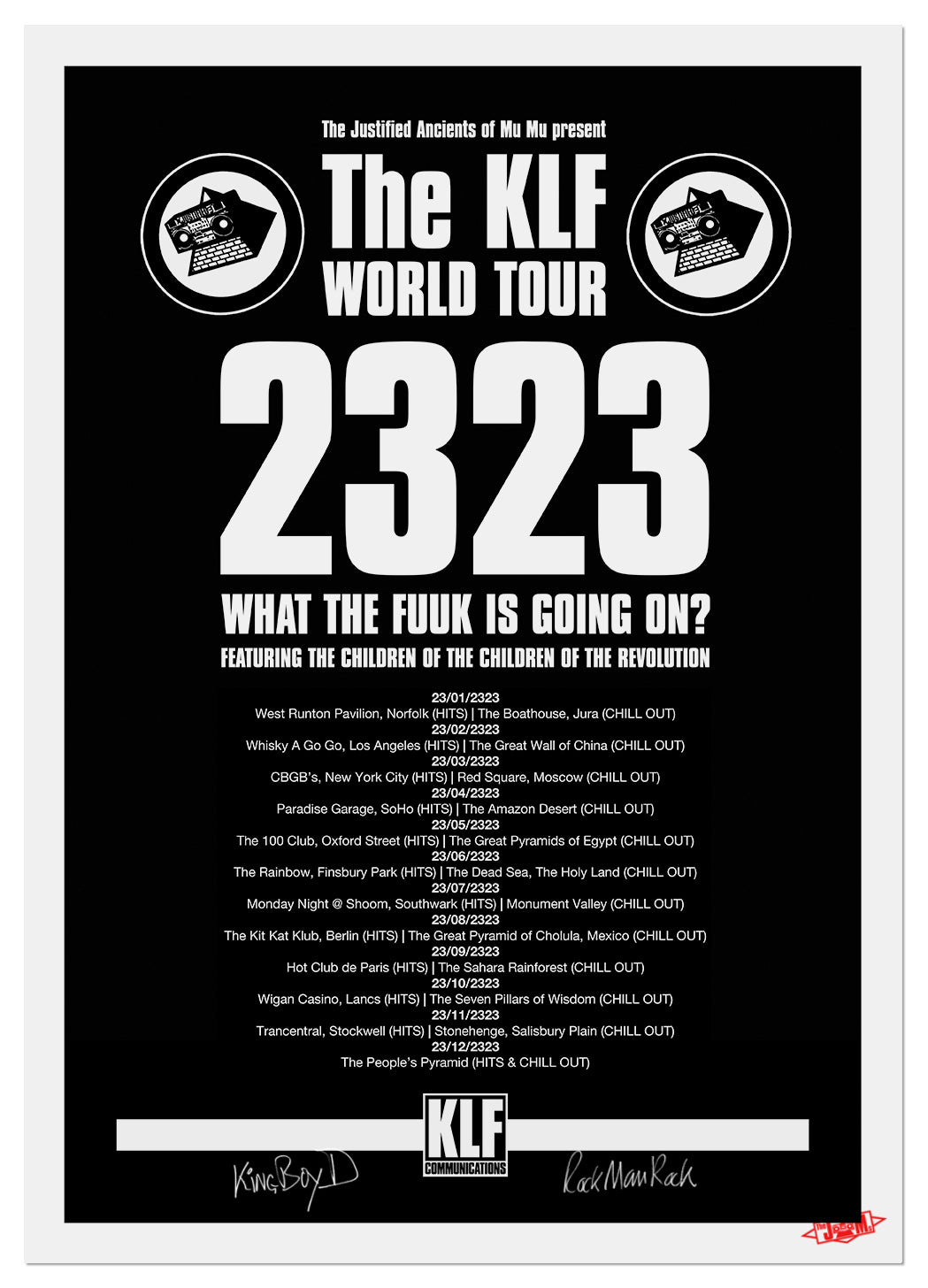 The KLF 2323 World Tour Poster